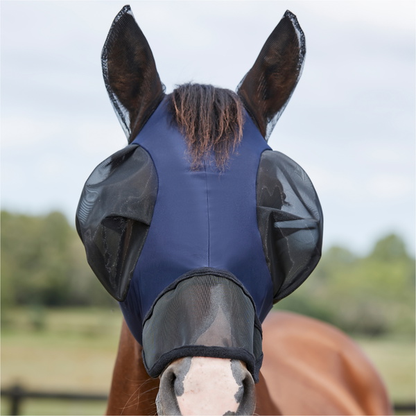 2025 Weatherbeeta Comfitec Luxe Bug Eye Saver With Ears And Nose 1018289 - Navy